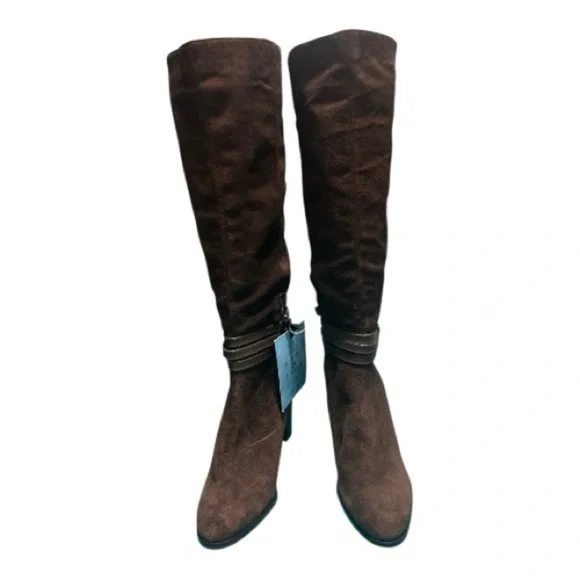 ANTONIO MELANI, Larcin, Chocolate Suede Heeled Boots - Picture 2 of 6